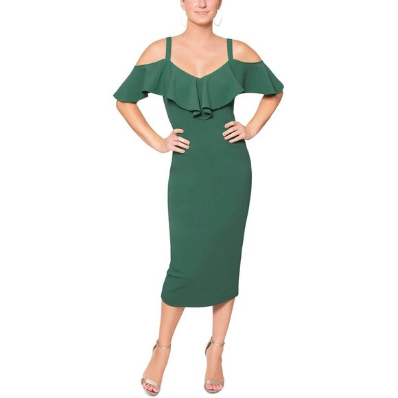 Rachel Rachel Roy Women's Green Marcella Drapey  Sheath Dress Size XL 2441 - Picture 2 of 16